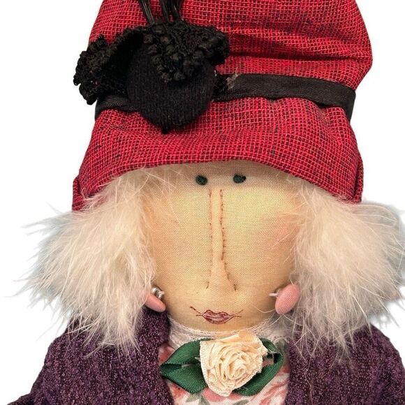 Vtg Original Designs by Carmen Manago Hazel Old Lady Doll 24" Multicolor - Picture 3 of 13